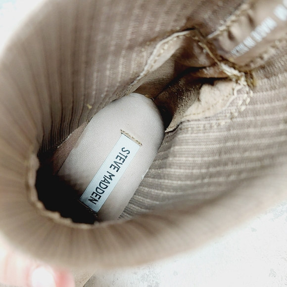 NEW Steve Madden Halona Natural Tan Leather Ankle Boots A525 - Picture 9 of 11